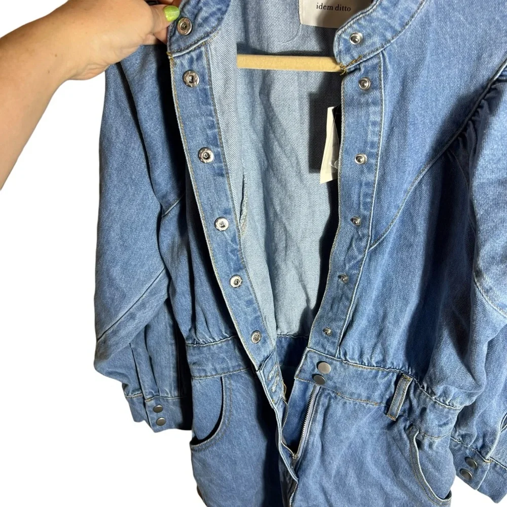 Idem Ditto Long Sleeve Denim Dress Size Small, NWT - Picture 5 of 15